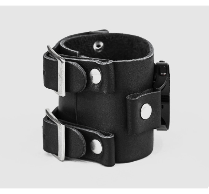 Leather cuff band compatible with Samsung and other Smart watches strap, Handmade UA code 2160