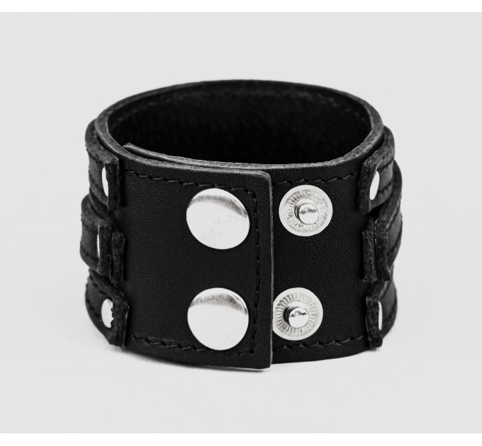 Leather cuff bracelet for men or women, code 3093st