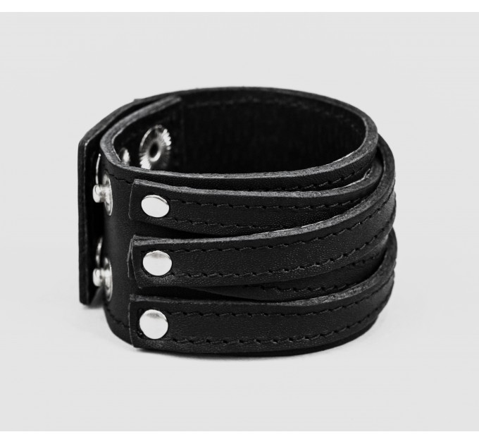 Leather cuff bracelet for men or women, code 3093st